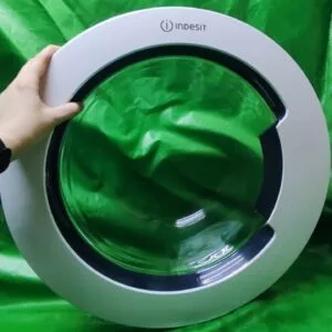 Люк Indesit C00480533 черн.ручка глубокое стекло-12см