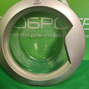 Люк в сборе Indesit C00270556 серебряный глубокое стекло
